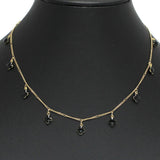 96689, DAINTY ENAMEL CLOVER CHARM NECKLACE