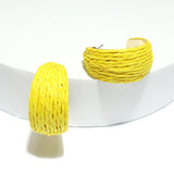 96694, RAFFIA HOOP EARRING