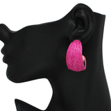 96694, RAFFIA HOOP EARRING