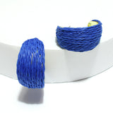 96694, RAFFIA HOOP EARRING