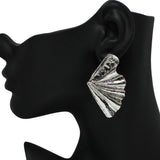 96722, BIG SIZE LEAF METAL EARRING