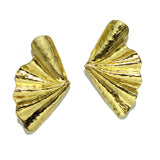 96722, BIG SIZE LEAF METAL EARRING