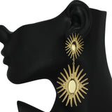 96724, OVERSIZED STARBURST METAL EARRING