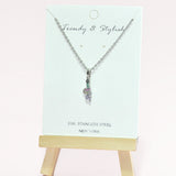 96739, DAINTY SNAKE STAINLESS STEEL PENDANT NECKLACE