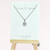 96741, DAINTY BUTTERFLY STAINLESS STEEL PENDANT NECKLACE