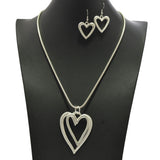 96753, DOUBLE HEART PENDANT NECKLACE