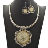 96754, FLORAL THREAD ACRYLIC ACCENT NECKLACE