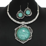 96754, FLORAL THREAD ACRYLIC ACCENT NECKLACE