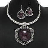 96754, FLORAL THREAD ACRYLIC ACCENT NECKLACE