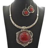 96754, FLORAL THREAD ACRYLIC ACCENT NECKLACE