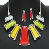 96756, GEOMETRIC CELLULOID ACETATE NECKLACE