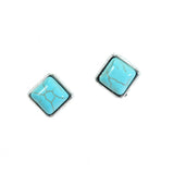 96777, WESTERN SQUARE STUD EARRING