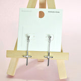 96787, 14K GOLD DIPPED, CROSS DROP DANGLE EARRING