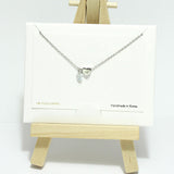 96809, RHODIUM PLATED, DANITY HEART SLIDE NECKLACE