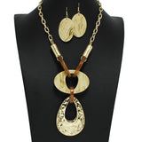 96835, HAMMERED GEOMETRIC WITH CELLULOID ACETATE NECKLACE