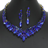 96838, MARQUISE RHINESTONE ACCENT EVENING NECKLACE SET