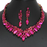 96838, MARQUISE RHINESTONE ACCENT EVENING NECKLACE SET