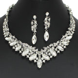 96838, MARQUISE RHINESTONE ACCENT EVENING NECKLACE SET