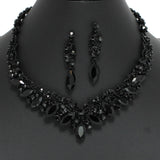 96838, MARQUISE RHINESTONE ACCENT EVENING NECKLACE SET