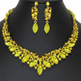 96838, MARQUISE RHINESTONE ACCENT EVENING NECKLACE SET