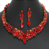 96838, MARQUISE RHINESTONE ACCENT EVENING NECKLACE SET