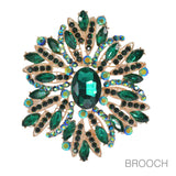 96851, OVAL RHINESTONE ACCENT PIN BROOCH