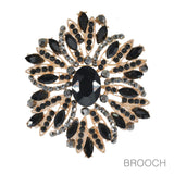 96851, OVAL RHINESTONE ACCENT PIN BROOCH