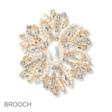 96851, OVAL RHINESTONE ACCENT PIN BROOCH