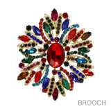 96851, OVAL RHINESTONE ACCENT PIN BROOCH