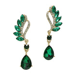 96853, TEARDROP RHINESTONE ACCENT DANGLE EARRING