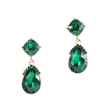 96855, TEARDROP RHINESTONE ACCENT EVENING EARRING