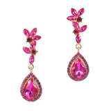 96858, TEARDROP RHINESTONE ACCENT EVENING DANGLE EARRING