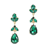 96859, TEARDROP & MARQUISE RHINESTONE EVENING DANGLE EARRING