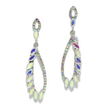 96861, MARQUISE RHINESTONE ACCENT EVENING DANGLE EARRING