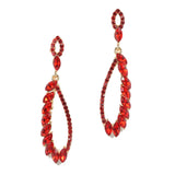 96861, MARQUISE RHINESTONE ACCENT EVENING DANGLE EARRING