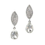 96864, TEARDROP RHINESTONE ACCENT DANGLE EARRING
