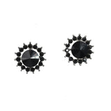 96866, ROUND RHINESTONE ACCENT STUD EARRING