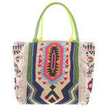 96908, AZTEC ZIP TOP TOTE BAG