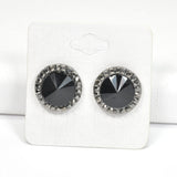 96909, CRYSTAL SWAROVSKI ROUND STUD EARRING