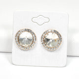 96909, CRYSTAL SWAROVSKI ROUND STUD EARRING