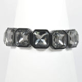 96923, GEOMETRIC RHINESTONE STRETCH BRACELET