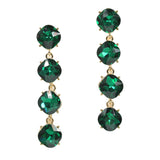 96943, GEOMETRIC RHINESTONE DROP DANGLE EARRING