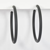 96946, 60MM MATTE FINISH ROUND HOOP EARRING