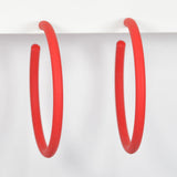 96946, 60MM MATTE FINISH ROUND HOOP EARRING