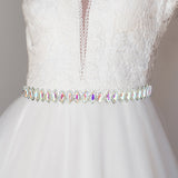 96961, HANDMADE MARQUISE RHINESTONE EVENING WEDDING BELT & HEADBAND