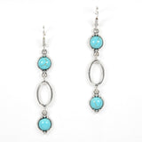 97002, WESTERN TURQUOISE STONE ACCENT DANGLE EARRING