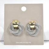 97016, MESH METAL STUD EARRING