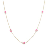 97074, DAINTY ENAMEL BUTTERFLY STATION NECKLACE