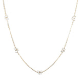 97074, DAINTY ENAMEL BUTTERFLY STATION NECKLACE