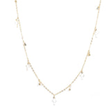 97075, DAINTY ENAMEL CROSS CHARM NECKLACE